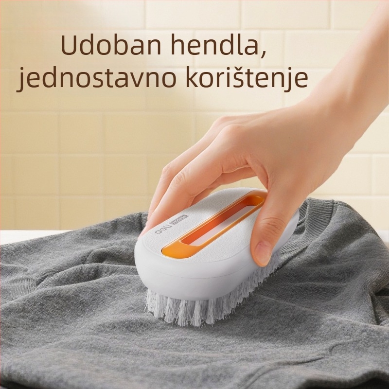 Deli četka za pranje rublja s ultra mekanim dlačicama, za odjeću i down jakne; plastična konstrukcija, kutija 144 komada, izlazi jesen 2025.