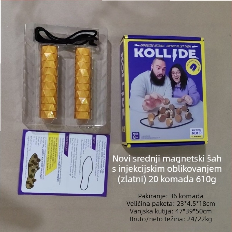 Magnetska šahovska stolna igra za logičko razmišljanje, edukativna igra za unutarnju upotrebu (Materijal: Plastika; Magnetno privlačenje; Unutarnja upotreba; Uzrast 7–14 i 15–35 godina)