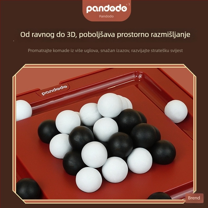 Trodimenzionalna piramidalna šah igra za djecu — plastična igra Pan duoduo, šarena kutija, uzrast 7-14 godina, edukativna, interakcija roditelj-dijete