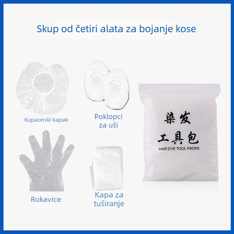 Set alata za bojanje kose s posudom i češljem, osmeročlani DIY set za kućnu upotrebu, neto sadržaj 15 g