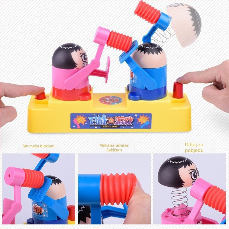 Dvoje-igrača mini figurica borba — Cross plastična interaktivna igra za roditelj-dijete, razvija koordinaciju ruke i oka, osjetila i kognitivne sposobnosti (0–3 godine)