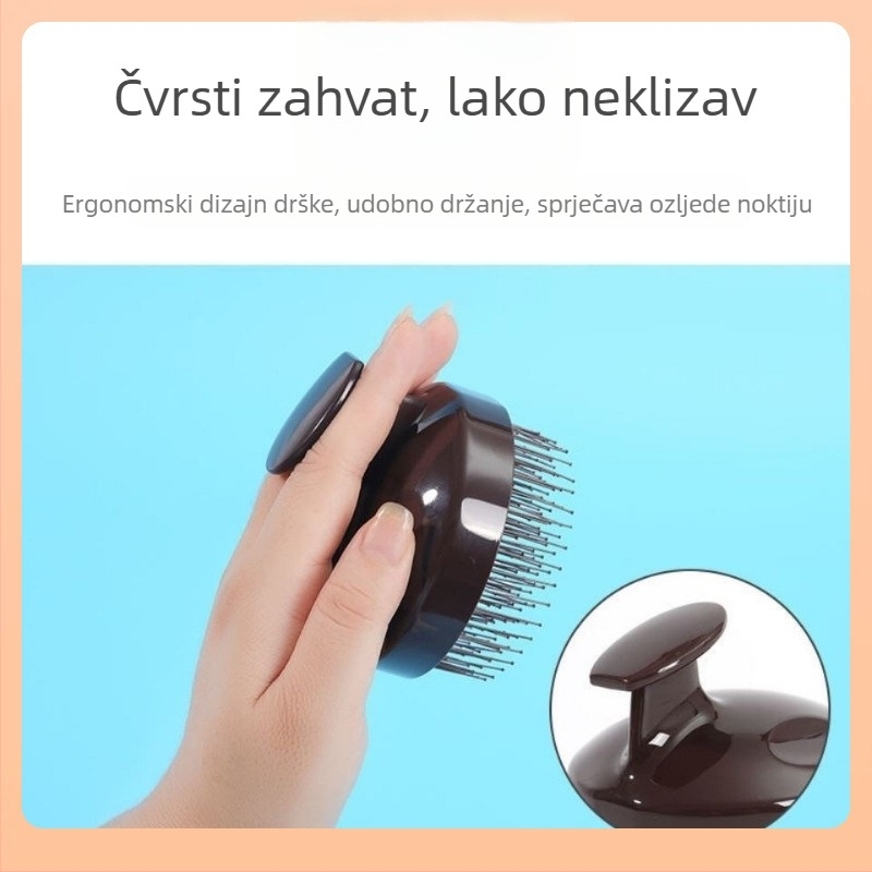 Drvena četka za šamponiranje kose za masažu vlasišta i dubinsko čišćenje mokrih vlasi