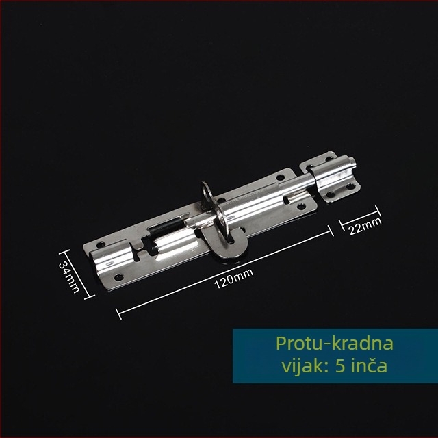 Nerđajući čelični zatvarač za vrata Type A za kupaonska drvena vrata, elektroplatinirani završni sloj, moderni minimalistički stil, Gurui