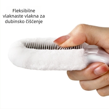 FaSoLa četka za cipele s dugim držačem i mekanim vlaknima za dezinfekciju; materijal: PP, poliester, PE