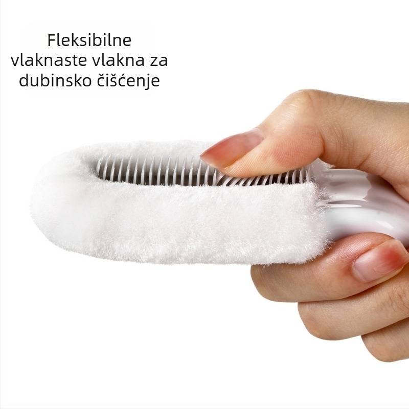 FaSoLa četka za cipele s dugim držačem i mekanim vlaknima za dezinfekciju; materijal: PP, poliester, PE