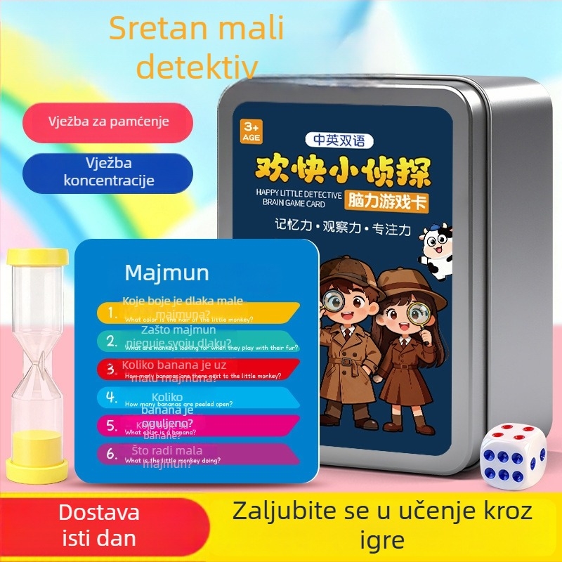 Karte društvene igre za dva igrača: materijal papir; kategorija: kartice društvene igre; karakteristike: dvoboje između dvaju igrača; dob: 4–6 godina