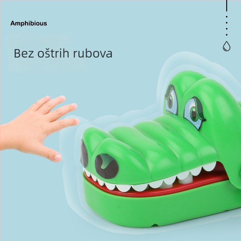 Bar igra s krokodilskim zubima - plastična igračka, marka Wheat Straw, interaktivna anti-stres igra za djecu i odrasle, uzrast 7–60