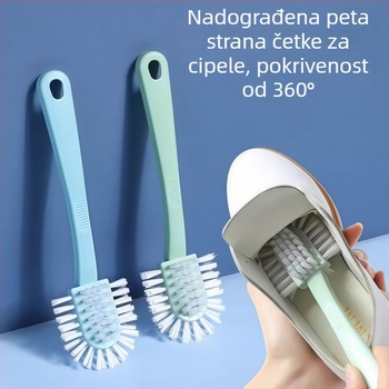 Petostrana četka za cipele za kućnu upotrebu, višenamjenski alat za čišćenje s izdržljivim mekanim vlaknima, vodootporna i otporna na habanje od najlona