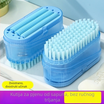 Dvostruka četka za pranje rublja s kutijom pjene i valjkom – ABS, 130 g, Zhejiang