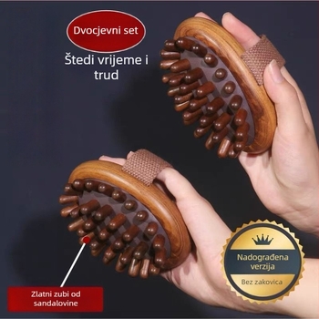 Ručni masažni češalj od camfor-drva za meridijane — uređaj za mršavljenje trbuha nakon poroda, za cijelo tijelo