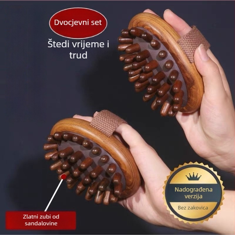 Ručni masažni češalj od camfor-drva za meridijane — uređaj za mršavljenje trbuha nakon poroda, za cijelo tijelo