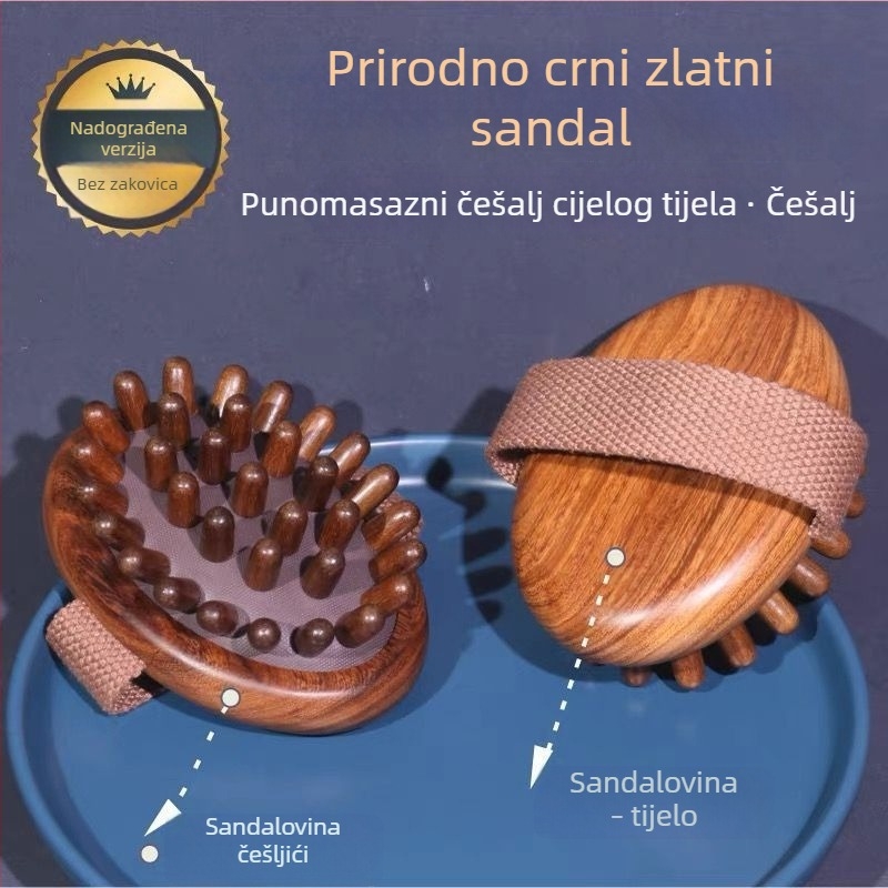 Ručni masažni češalj od camfor-drva za meridijane — uređaj za mršavljenje trbuha nakon poroda, za cijelo tijelo