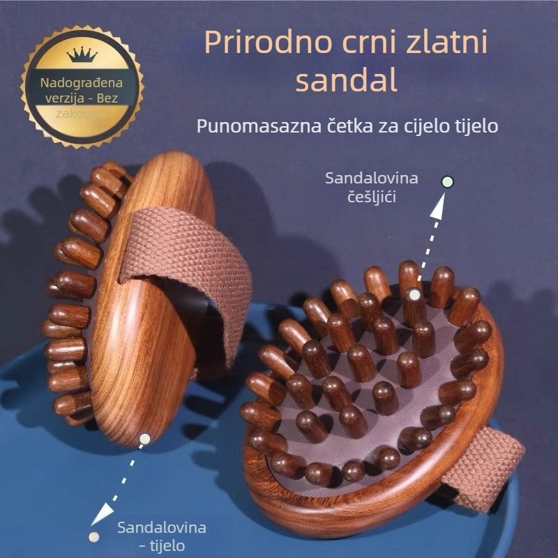 Ručni masažni češalj od camfor-drva za meridijane — uređaj za mršavljenje trbuha nakon poroda, za cijelo tijelo