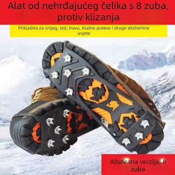 Silikonske snježne kramponice za cipele — protuklizne, s 4–10 zuba, za vanjske sportove
