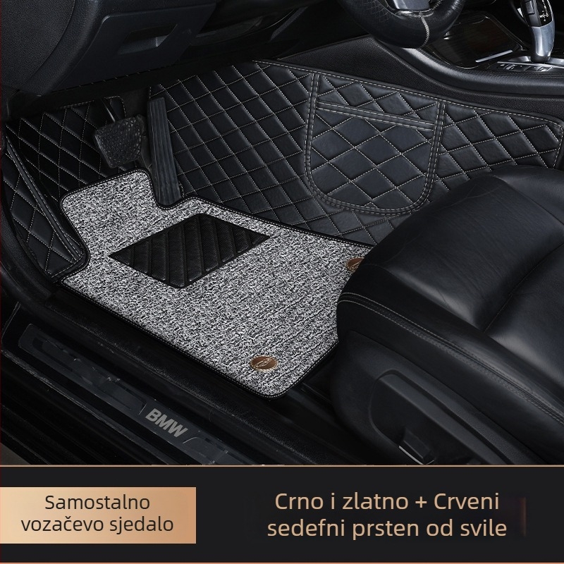 Podne obloge za automobil za vozača - potpuno pokriće, jednodijelne za prednji i stražnji red, rub Silk Hoop (Materijal: 20213; Kompatibilni modeli: poseban automobil; Logo: Ne)