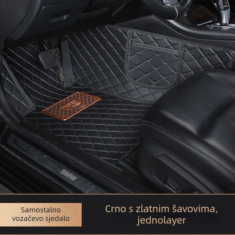 Podne obloge za automobil za vozača - potpuno pokriće, jednodijelne za prednji i stražnji red, rub Silk Hoop (Materijal: 20213; Kompatibilni modeli: poseban automobil; Logo: Ne)