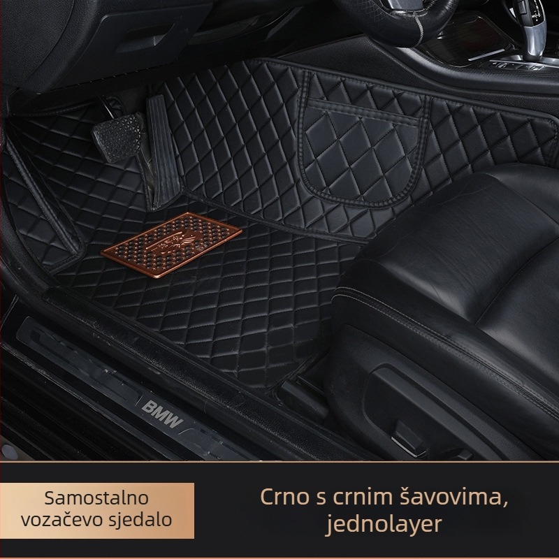 Podne obloge za automobil za vozača - potpuno pokriće, jednodijelne za prednji i stražnji red, rub Silk Hoop (Materijal: 20213; Kompatibilni modeli: poseban automobil; Logo: Ne)