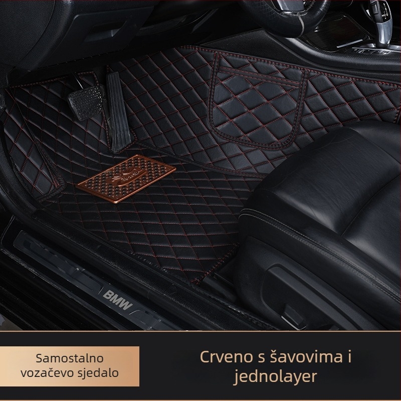 Podne obloge za automobil za vozača - potpuno pokriće, jednodijelne za prednji i stražnji red, rub Silk Hoop (Materijal: 20213; Kompatibilni modeli: poseban automobil; Logo: Ne)