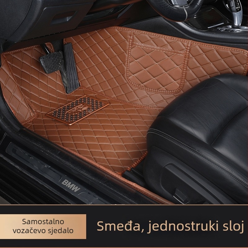 Podne obloge za automobil za vozača - potpuno pokriće, jednodijelne za prednji i stražnji red, rub Silk Hoop (Materijal: 20213; Kompatibilni modeli: poseban automobil; Logo: Ne)