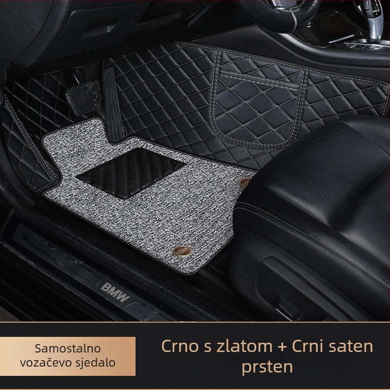 Podne obloge za automobil za vozača - potpuno pokriće, jednodijelne za prednji i stražnji red, rub Silk Hoop (Materijal: 20213; Kompatibilni modeli: poseban automobil; Logo: Ne)
