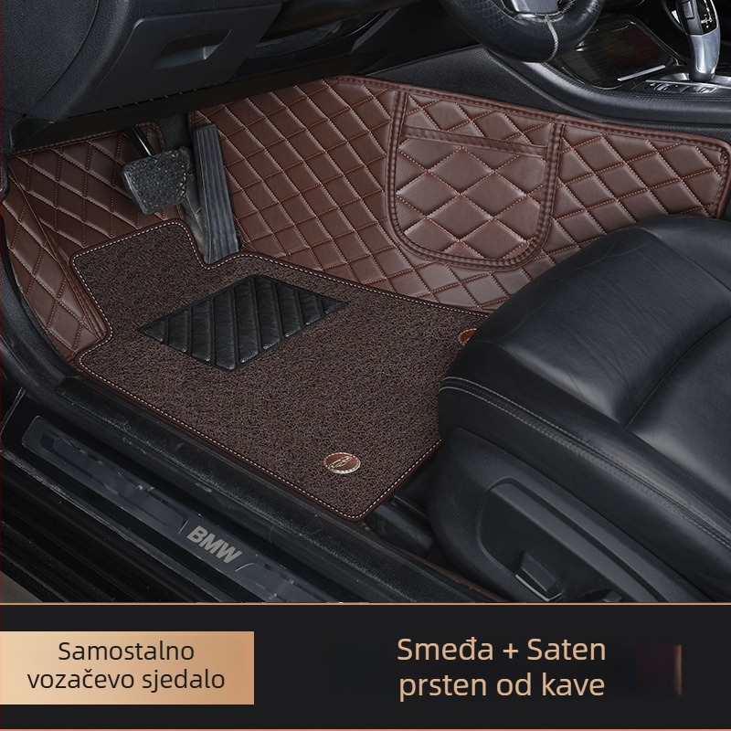 Podne obloge za automobil za vozača - potpuno pokriće, jednodijelne za prednji i stražnji red, rub Silk Hoop (Materijal: 20213; Kompatibilni modeli: poseban automobil; Logo: Ne)