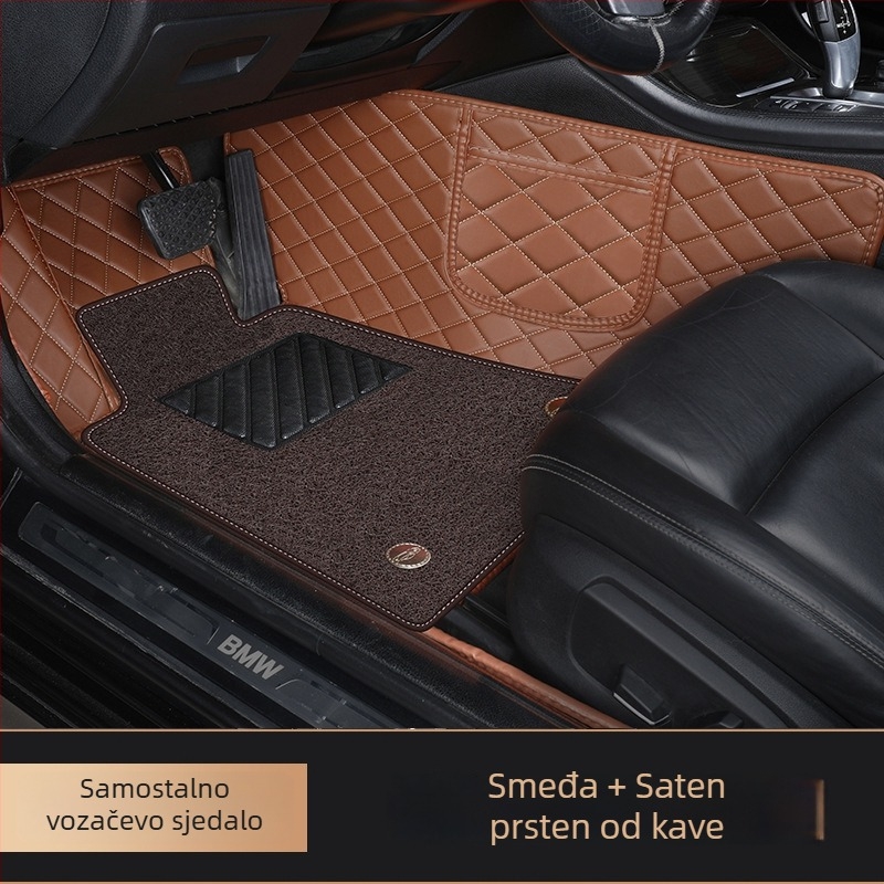 Podne obloge za automobil za vozača - potpuno pokriće, jednodijelne za prednji i stražnji red, rub Silk Hoop (Materijal: 20213; Kompatibilni modeli: poseban automobil; Logo: Ne)