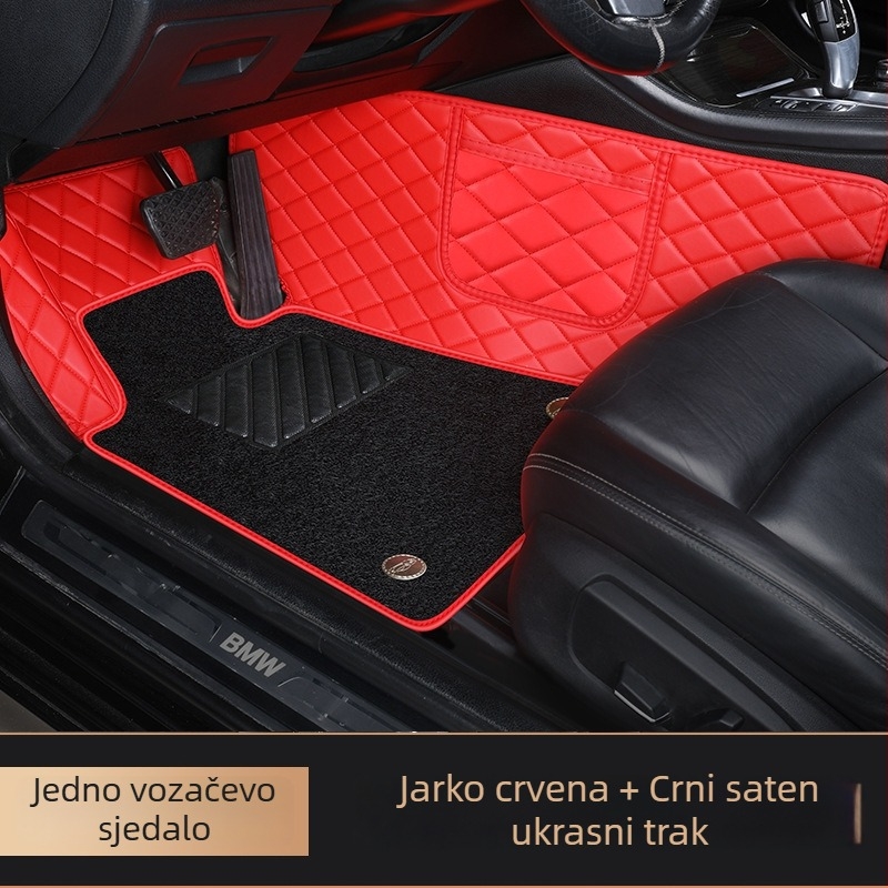 Podne obloge za automobil za vozača - potpuno pokriće, jednodijelne za prednji i stražnji red, rub Silk Hoop (Materijal: 20213; Kompatibilni modeli: poseban automobil; Logo: Ne)