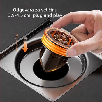 Dvostruko otvaranje podnog odvoda – ABS, protiv insekata, deodorizirajući, brtva protiv prelijevanja