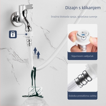 Cijev za dovod vode u perilicu rublja – univerzalna, produžena, debelog zida PVC, visok tlak