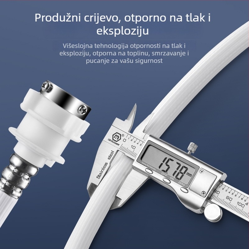 Cijev za dovod vode u perilicu rublja – univerzalna, produžena, debelog zida PVC, visok tlak
