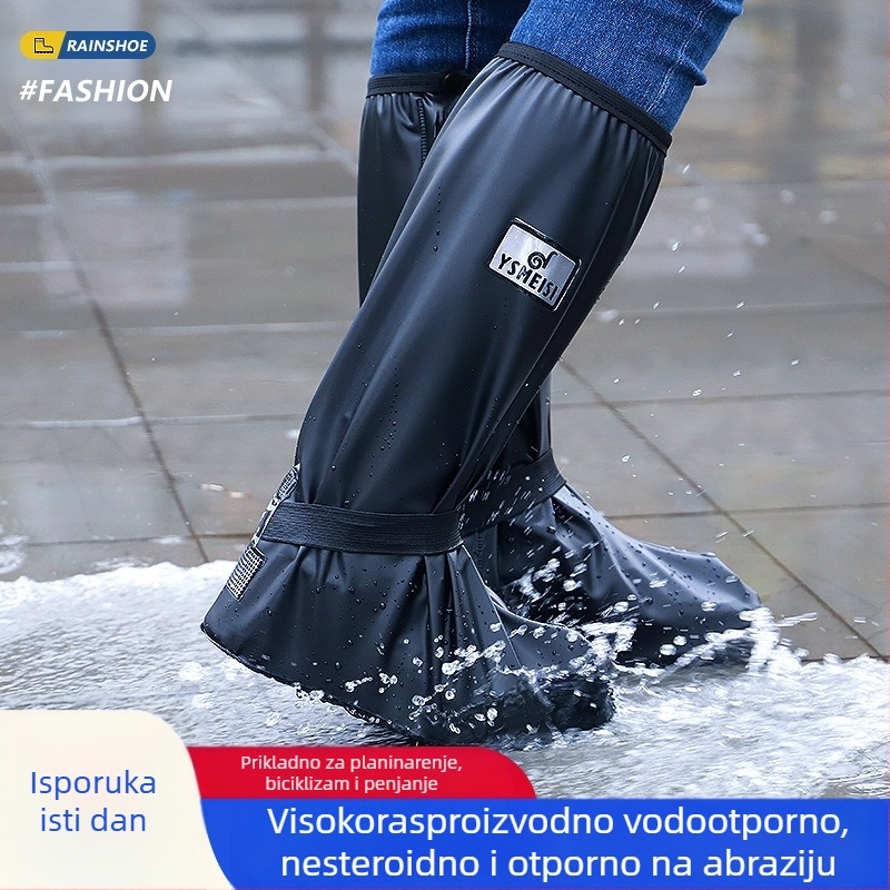 Kišne navlake za cipele, visoki kroj, vodootporan PVC materijal, protuklizne, marka Yushan Meisi