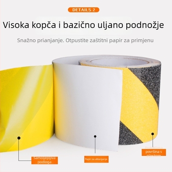 Protuklizna traka za stepenice, mat površina, PVC osnova, visoka viskoznost, vodootporna, jednostrana