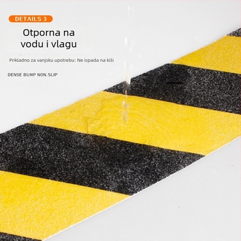 Protuklizna traka za stepenice, mat površina, PVC osnova, visoka viskoznost, vodootporna, jednostrana