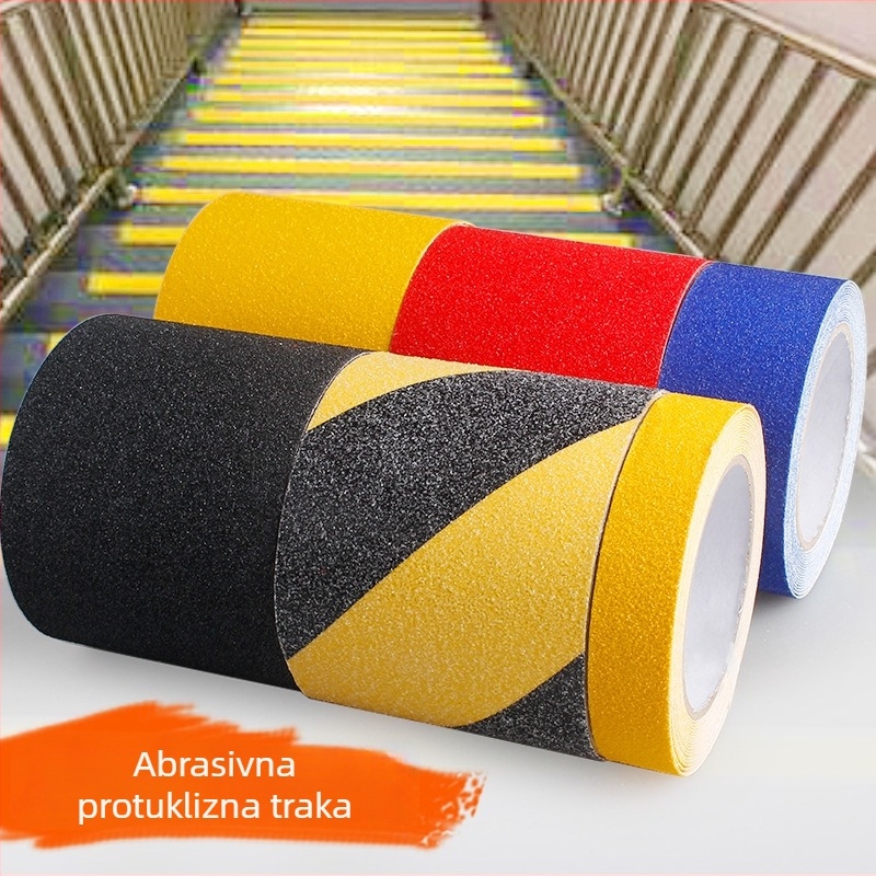 Protuklizna traka za stepenice, mat površina, PVC osnova, visoka viskoznost, vodootporna, jednostrana