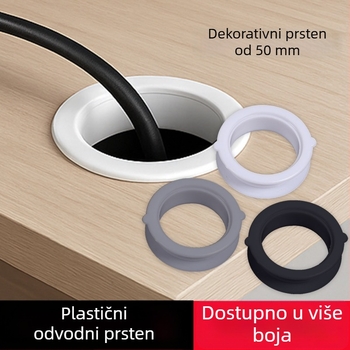 Dvostruki brtveni prsten za rub ormarića s dekorativnim poklopcem otvora i odvodnim prstenom – PP materijal, moderni jednostavan stil, Značka Neck Strength