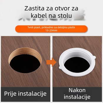 Dvostruki brtveni prsten za rub ormarića s dekorativnim poklopcem otvora i odvodnim prstenom – PP materijal, moderni jednostavan stil, Značka Neck Strength
