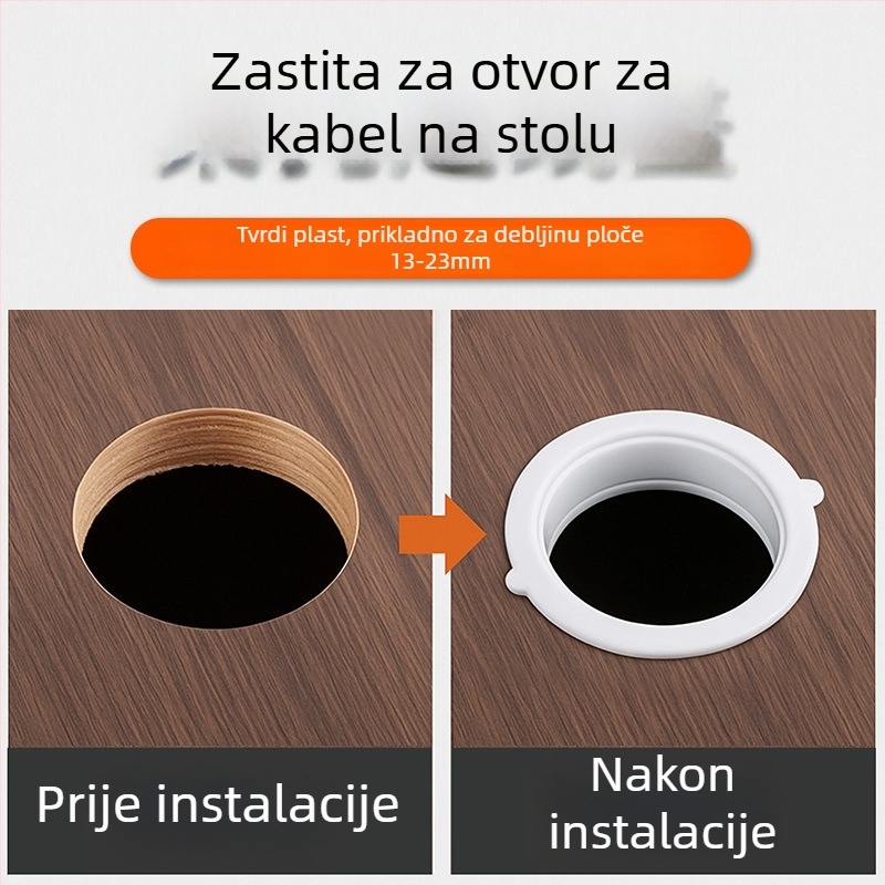 Dvostruki brtveni prsten za rub ormarića s dekorativnim poklopcem otvora i odvodnim prstenom – PP materijal, moderni jednostavan stil, Značka Neck Strength