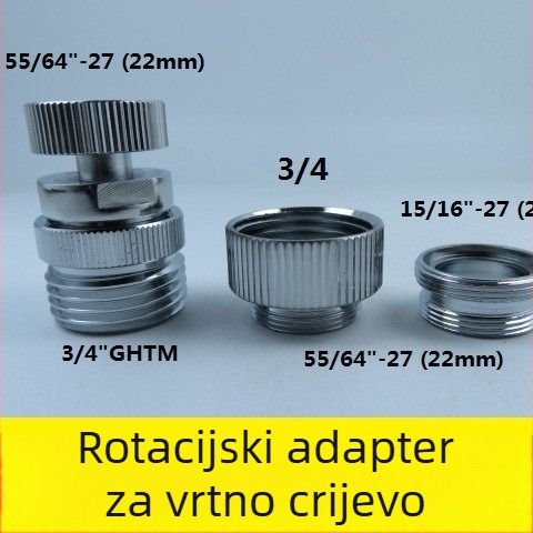 Adapter za spoj vrtne cijevi sa slavine, bakreno tijelo, za kupaonicu i kuhinju