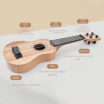 Dječja igračka gitara – plastična, marke Happy baby, edukativna gitara za djecu 7–14 godina