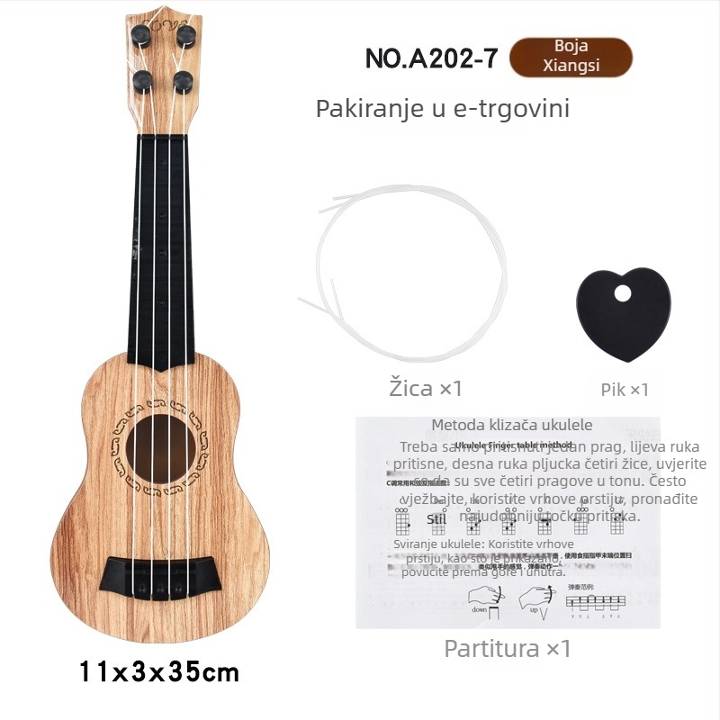Dječja igračka gitara – plastična, marke Happy baby, edukativna gitara za djecu 7–14 godina