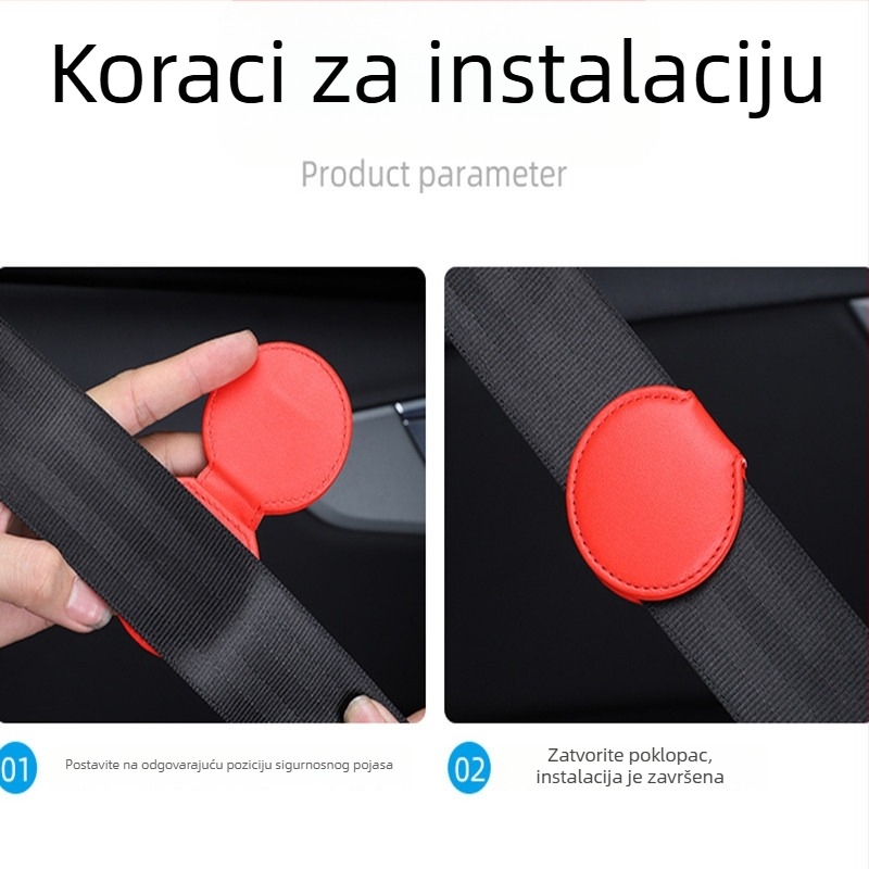 Podešavanje sigurnosnog pojasa automobila – koža, elastično pozicioniranje za trudnice, protuklizna kopča