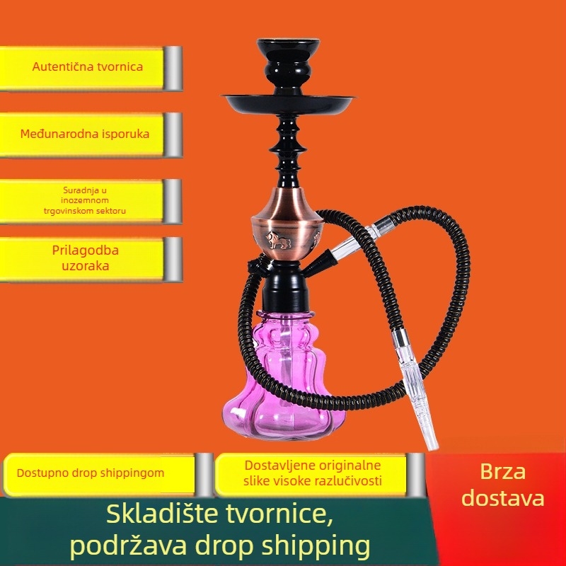 Set nargile od metala i stakla - prilagodljiv logo - licencirani privatni brend - moderni/boemski stilovi