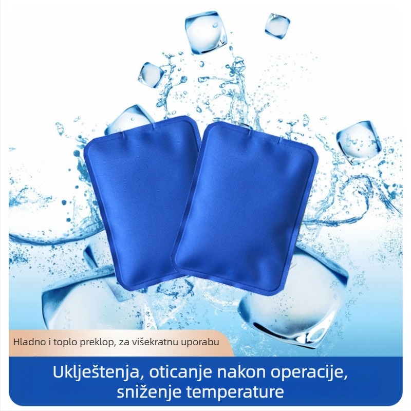 Ledeni jastuk za terapiju – ponovno upotrebljiva gel vrećica za tople i hladne obloge, 60 g, najlon 70D, punilo od ledenih kristala, prilagodljiva obrada, pogodna za rehabilitaciju i zdravstveni masažni tretman