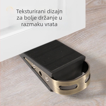 Stopper za vrata s izvučnim dizajnom — 304 nehrđajući čelik + guma, podna montaža, brušena završna obrada