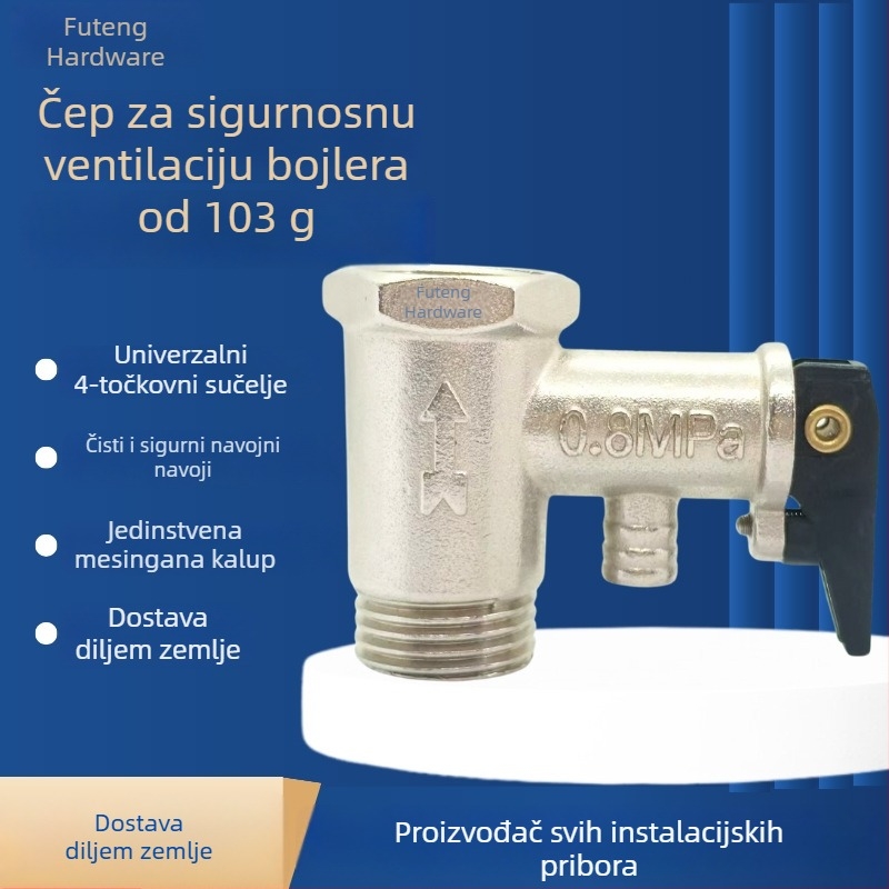 Mesing sigurnosni ventil za Midea Kitchen Treasure električni bojler, 102 g, ventil za oslobađanje tlaka i provjerni ventil