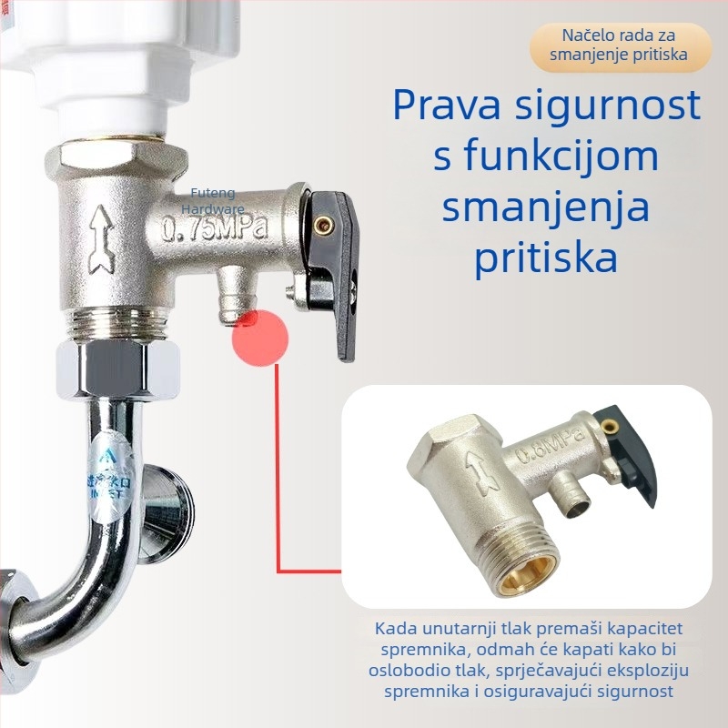 Mesing sigurnosni ventil za Midea Kitchen Treasure električni bojler, 102 g, ventil za oslobađanje tlaka i provjerni ventil