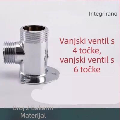 Adapter za slavinu s pretvaranjem s skrivenog na otvorenu montažu • Bakar • Kiss of the Wolf • Moderan minimalist stil • Prilagodba: Da