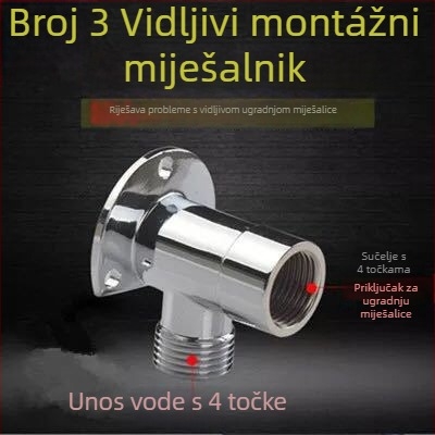 Adapter za slavinu s pretvaranjem s skrivenog na otvorenu montažu • Bakar • Kiss of the Wolf • Moderan minimalist stil • Prilagodba: Da