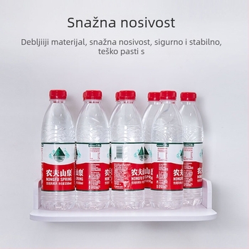 Zidni sustav za pohranu rutera, projektora i set-top boxa – bez bušenja, plastičan, jednostavan moderni dizajn, montaža kukom, 1-etažni.