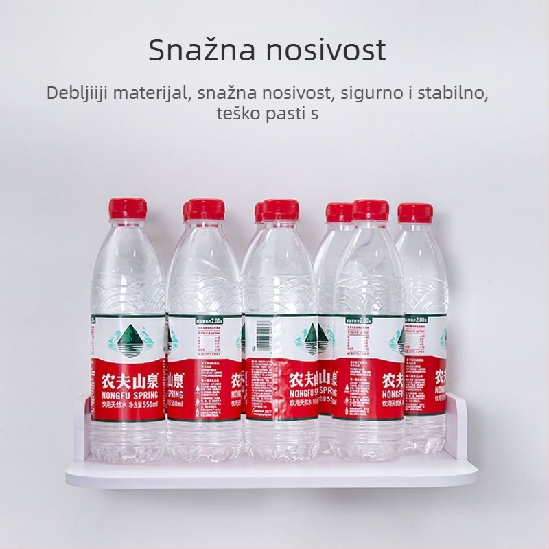Zidni sustav za pohranu rutera, projektora i set-top boxa – bez bušenja, plastičan, jednostavan moderni dizajn, montaža kukom, 1-etažni.